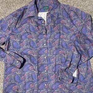 VTG tag J.Crew Paisley Button-Up Shirt